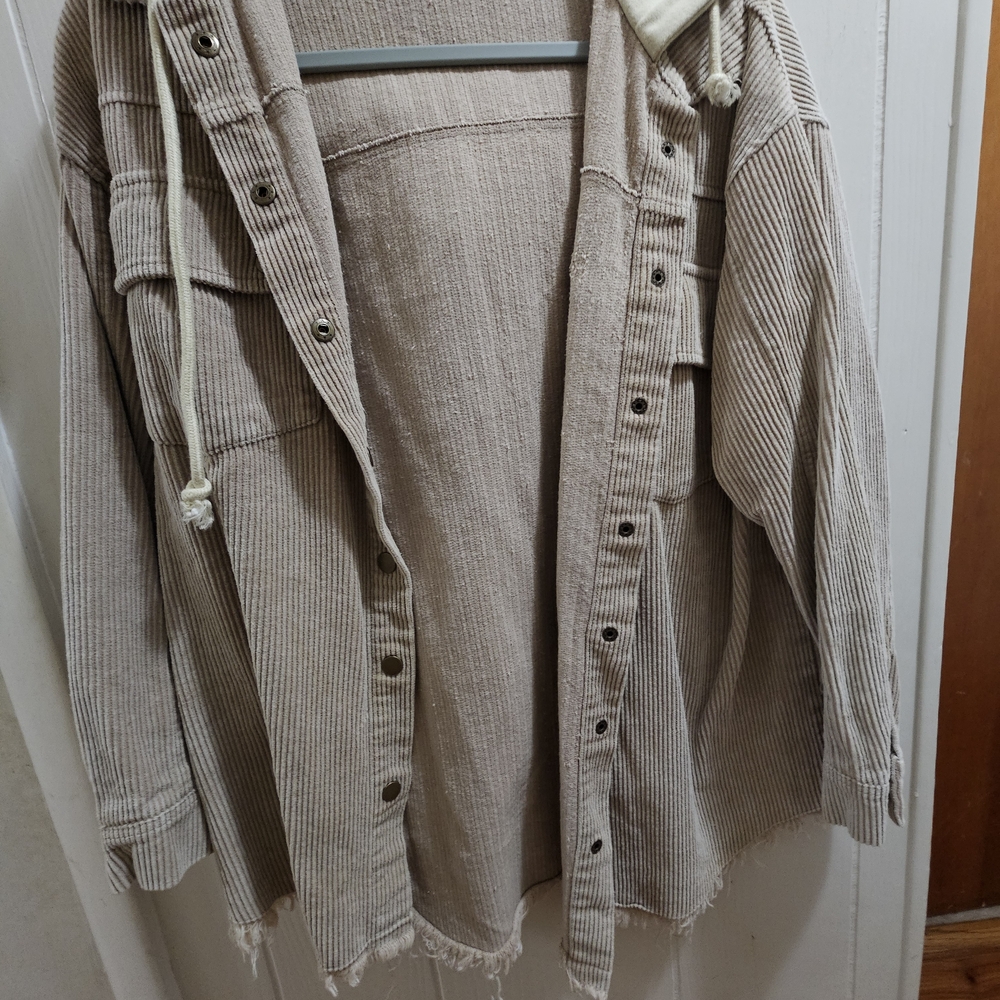 Women's Beige Corduroy Jacket